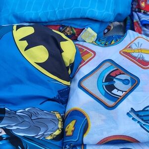 Kids Superhero Pajamas - Blue and Yellow